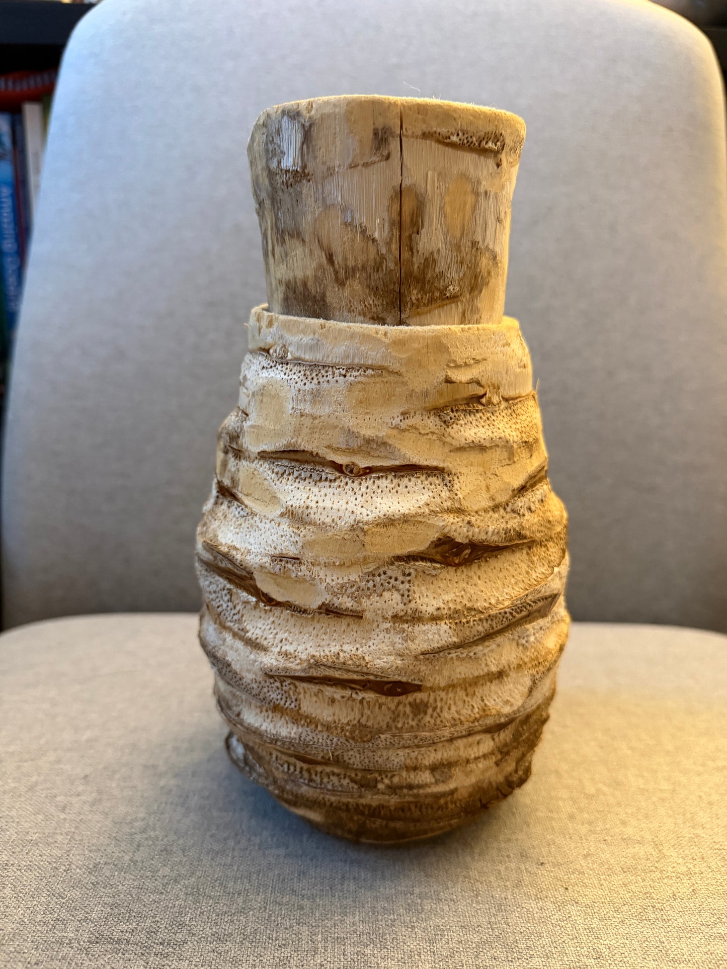 Desert agave carved out storage container from Baja California