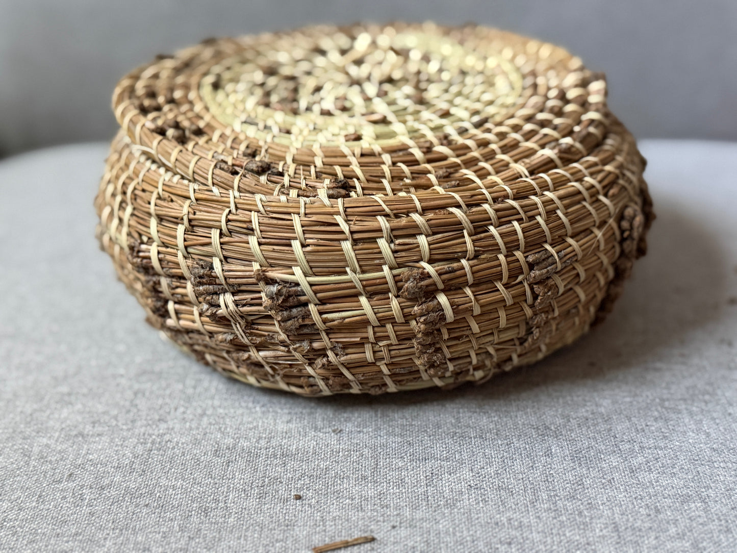 Coulter pine / California fan palm basket from Baja California