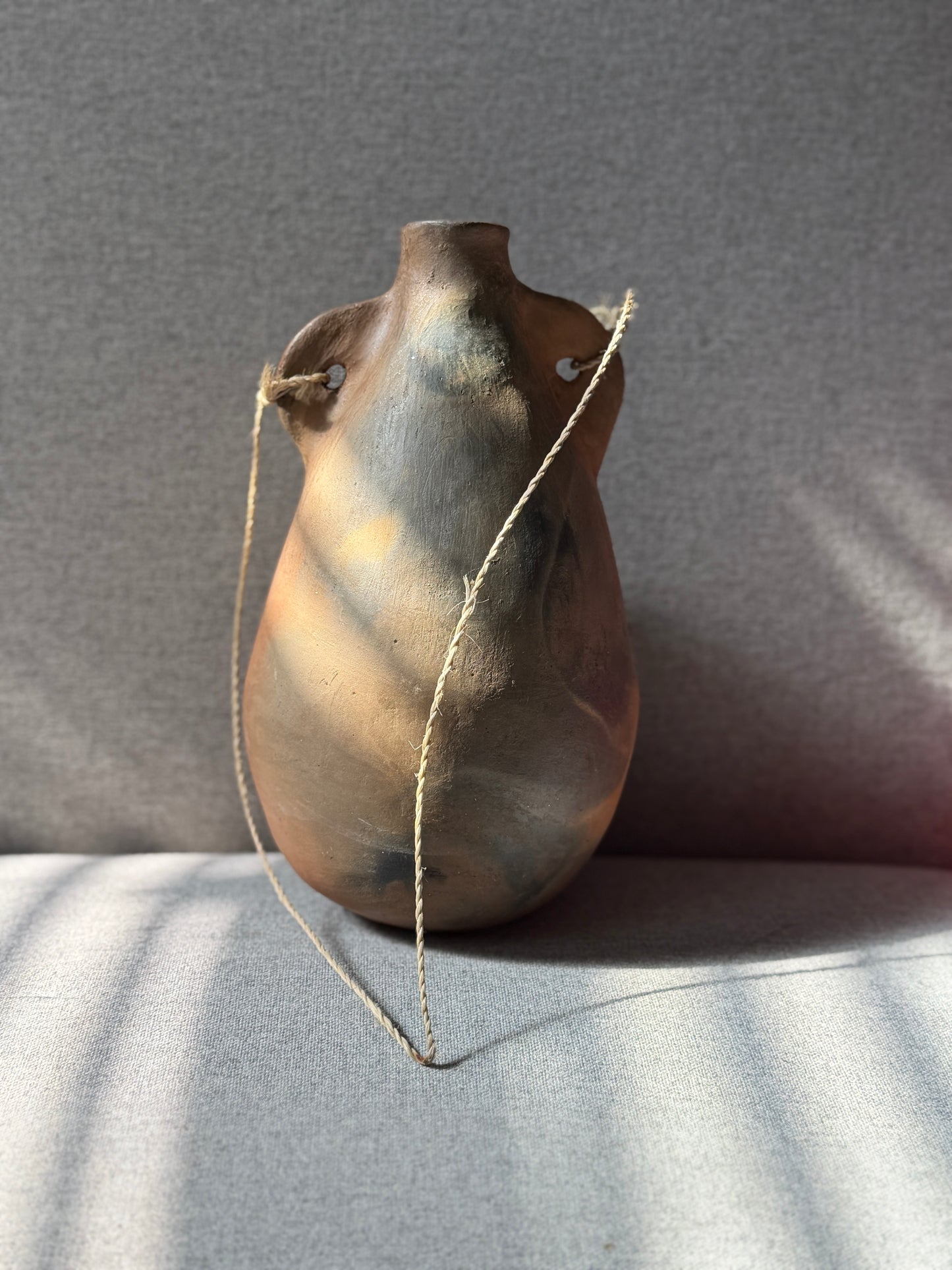 Clay water canteen, olla from Baja California