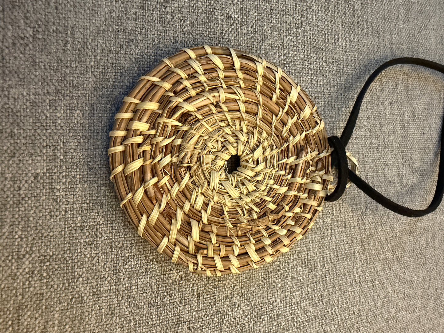 Coulter pine pendant with palm necklace from Baja California