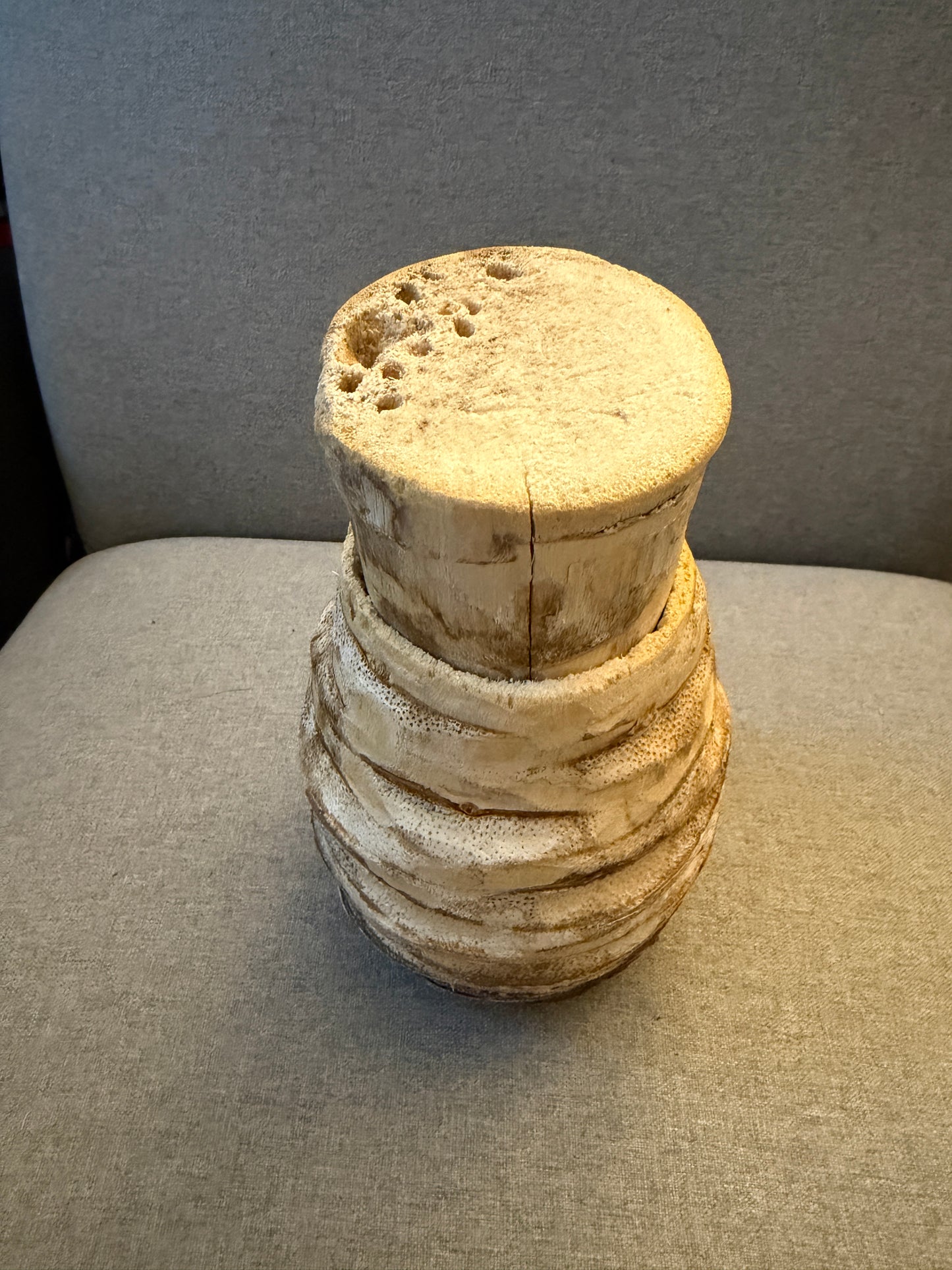 Desert agave carved out storage container from Baja California