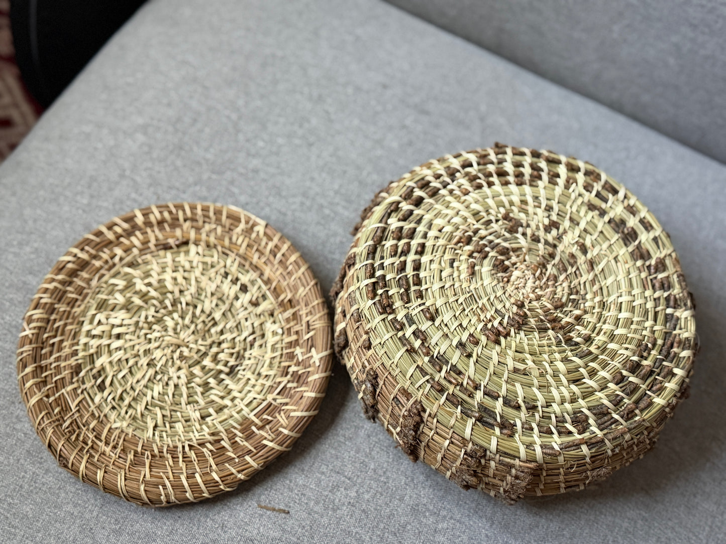 Coulter pine / California fan palm basket from Baja California