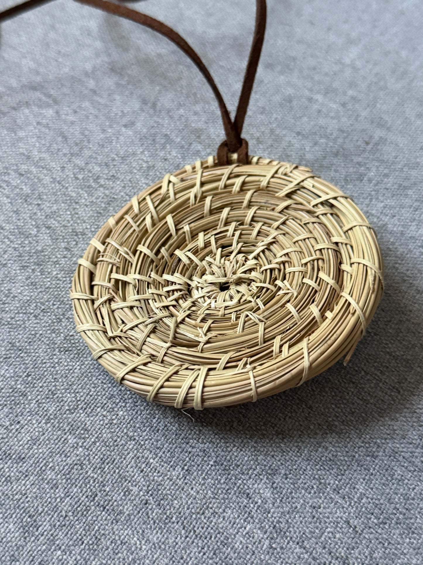 Coulter pine pendant necklace with jojoba seed from Baja California