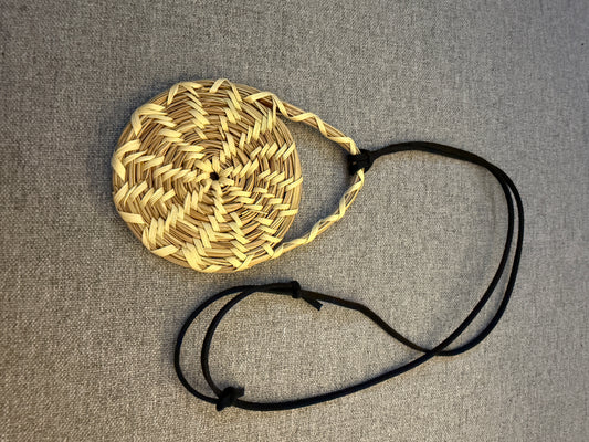 Coulter pine pendant with palm necklace from Baja California