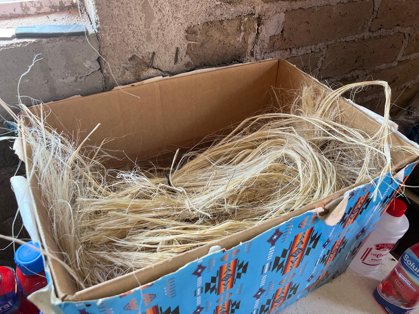 Mojave yucca fiber net, bag.