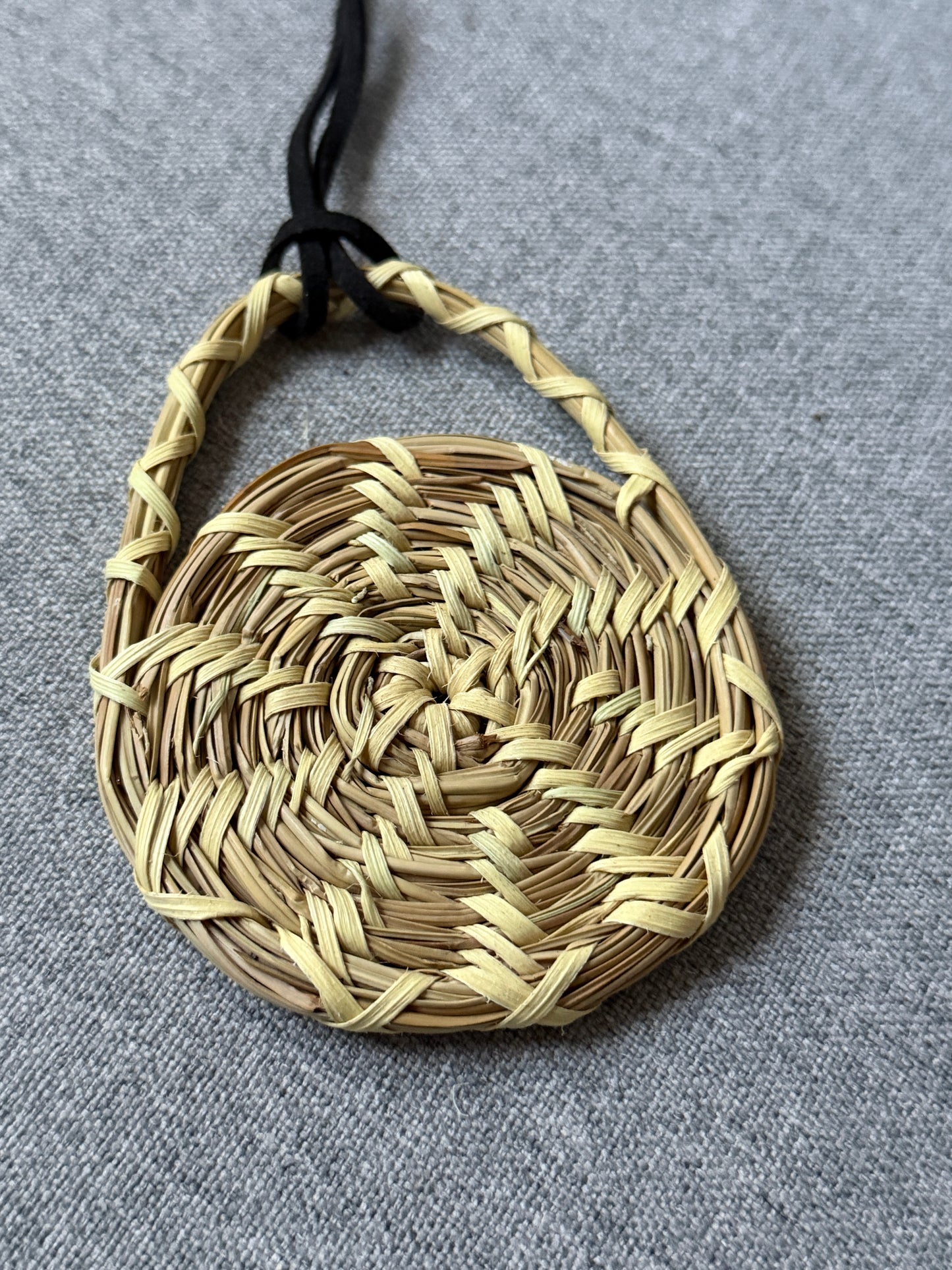 Coulter pine pendant with palm necklace from Baja California