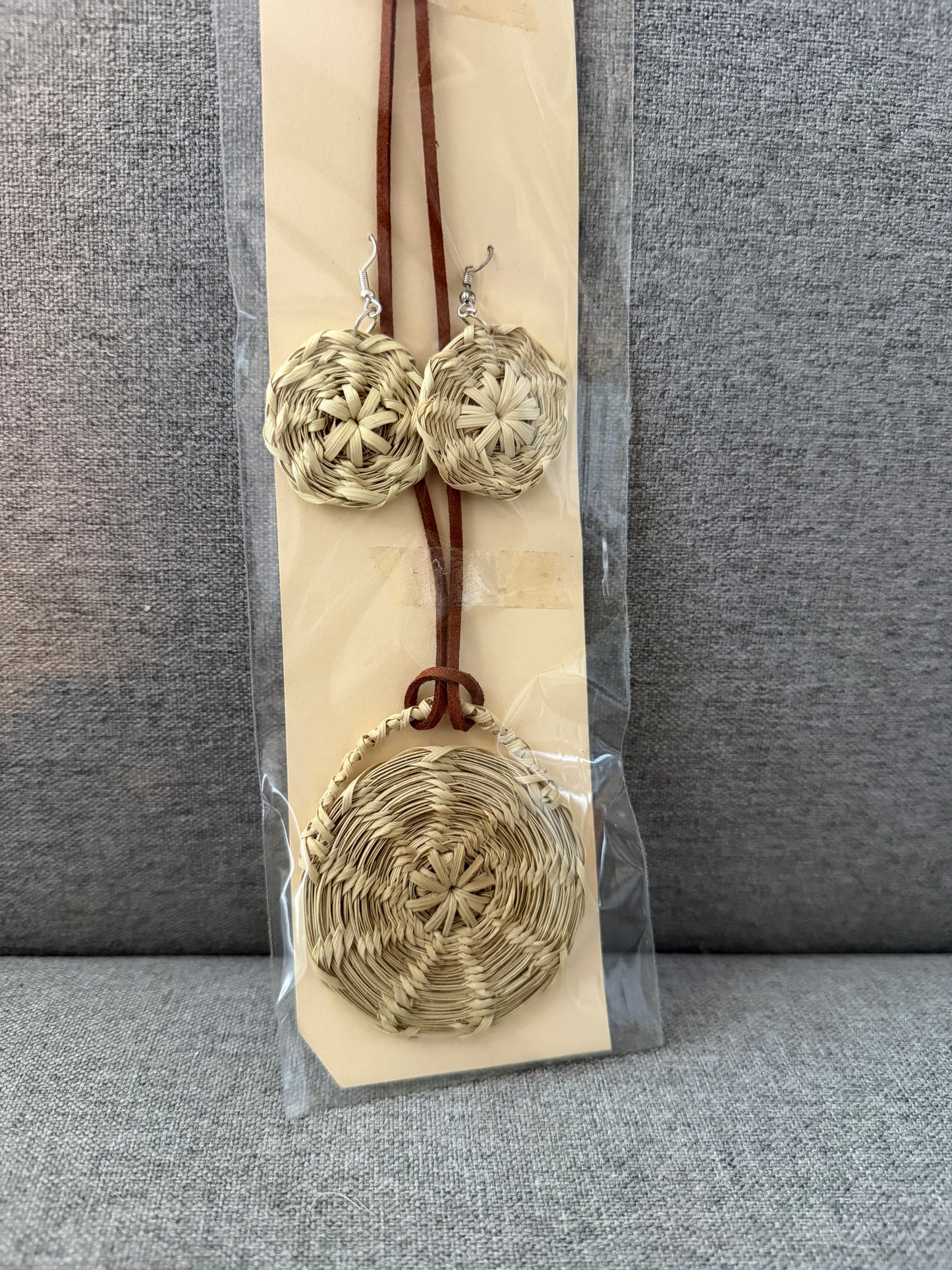 California fan palm- necklace and earrings set from Baja California